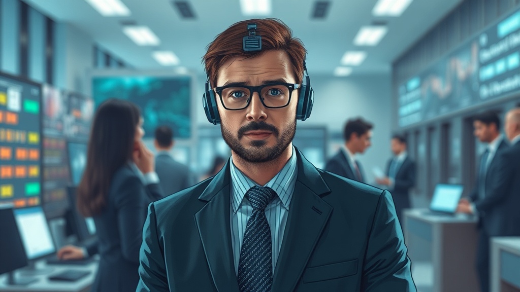 Editorial section illustration for "Революция в скрининге: AI-фильтры против человеческих предубеждений" in context of "Нейросети для HR: подбор, адаптация, оценка персонала с помощью AI". Subject-focused composition, realistic business environment, crisp details, natural contrast, no text, no watermark, no logo, no empty background, 16:9.