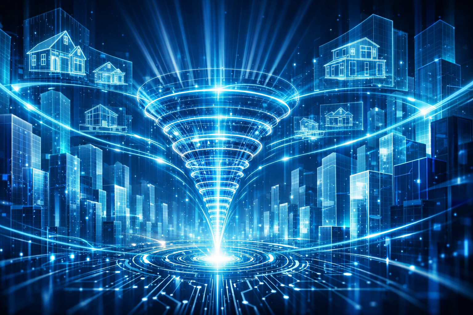 Ключевая иллюстрация: AI для агентства недвижимости: как получить 200 лидов в месяц без отдела маркетинга