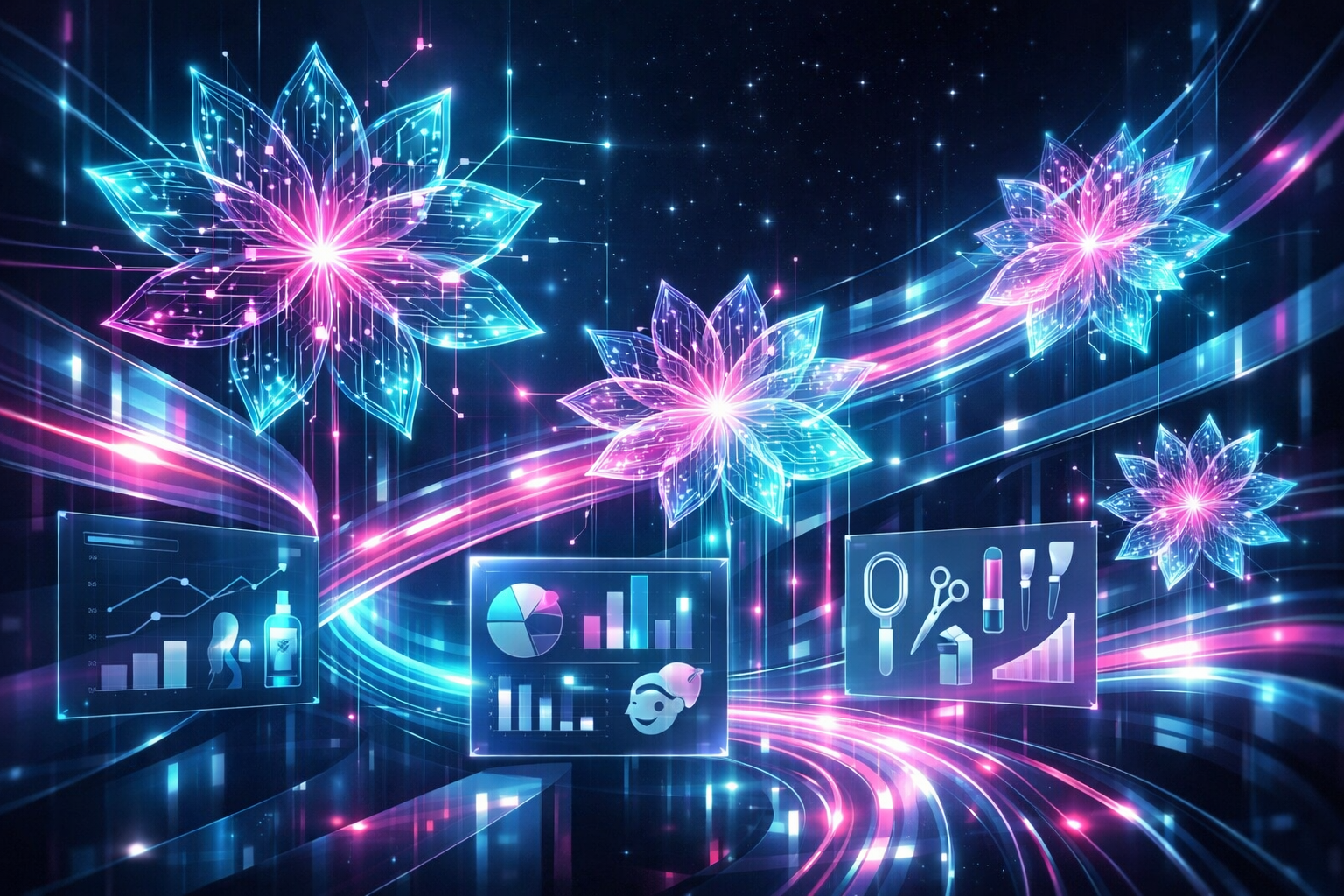 Ключевая иллюстрация: AI для салона красоты: контент-стратегия для роста бьюти-бизнеса в 2026