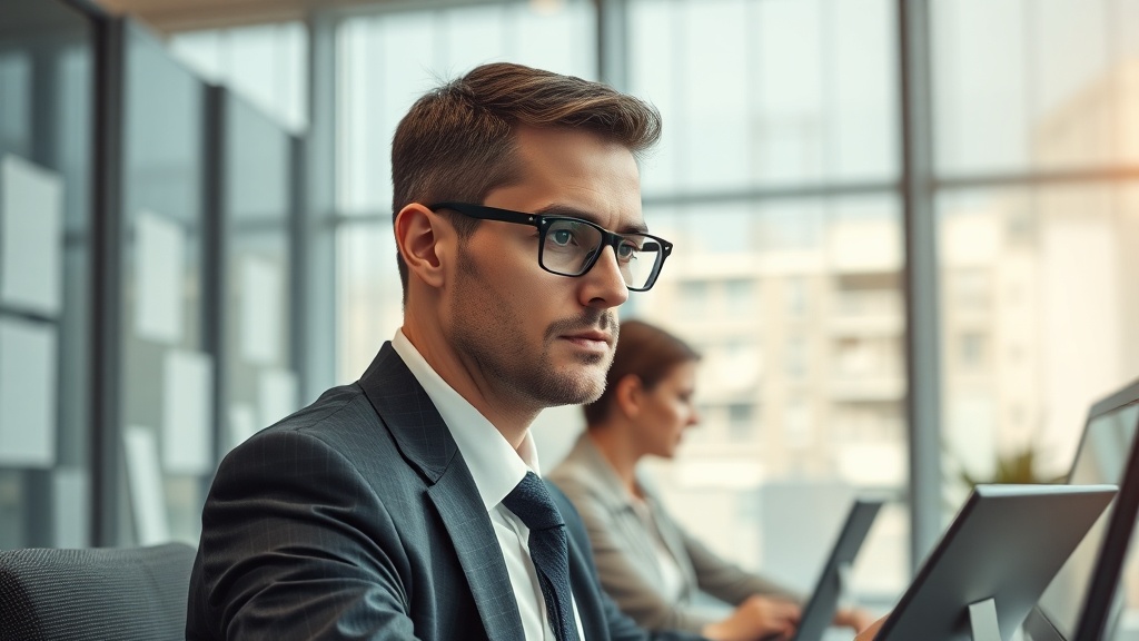 Editorial section illustration for "Эволюция чат-ботов: от скриптов к LLM" in context of "AI для клиентского сервиса: чат-боты, голосовые агенты, sentiment analysis". Subject-focused composition, realistic business environment, crisp details, natural contrast, no text, no watermark, no logo, no empty background, 16:9.