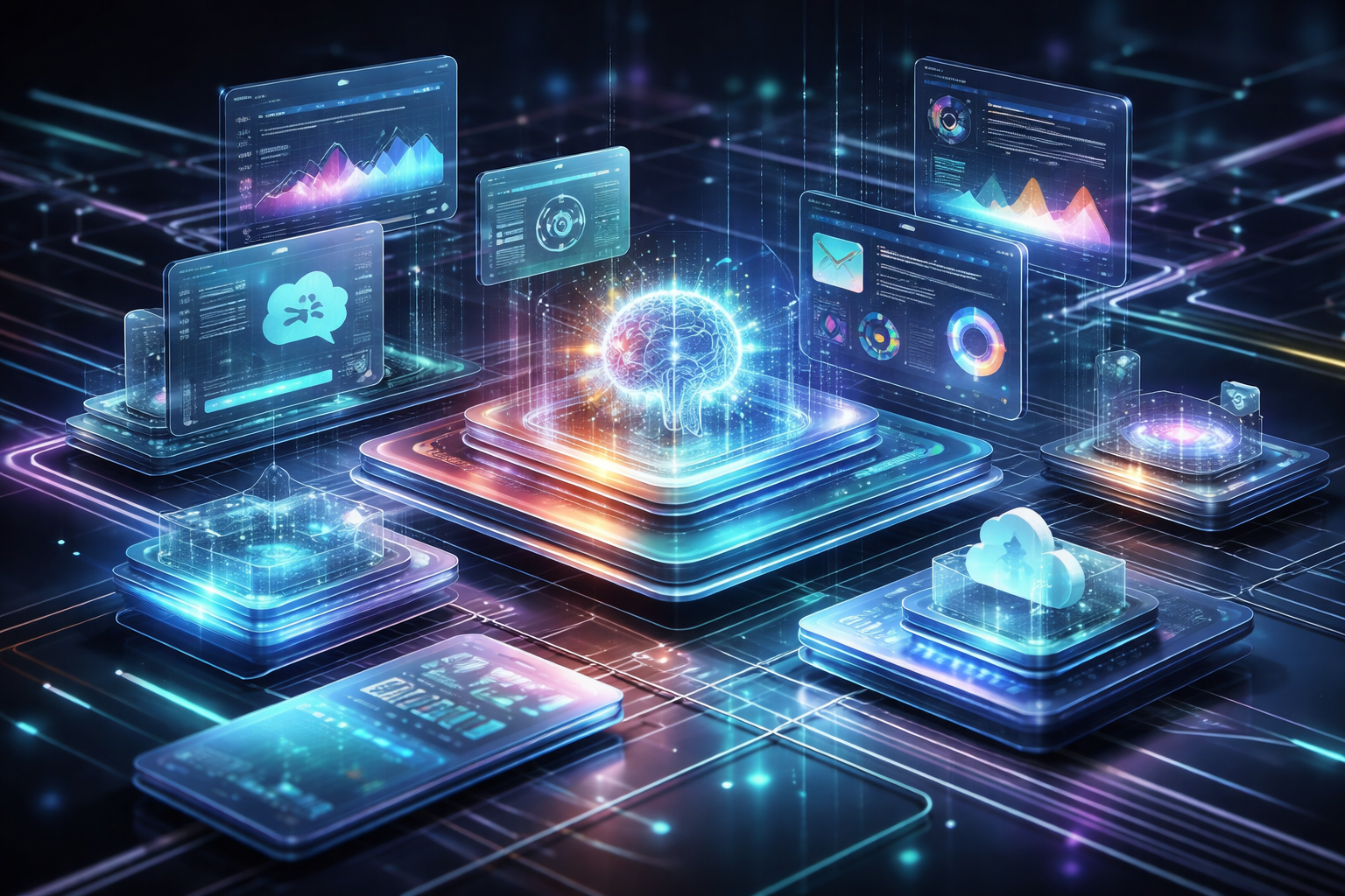 Multimedia setup featuring a laptop and a large monitor in a tech-savvy workspace.