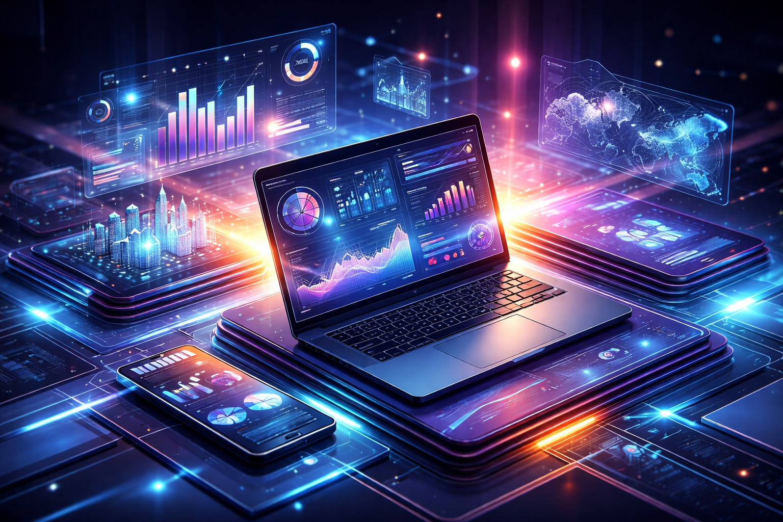 Close-up of a modern control panel in an Istanbul office with buttons and switches.