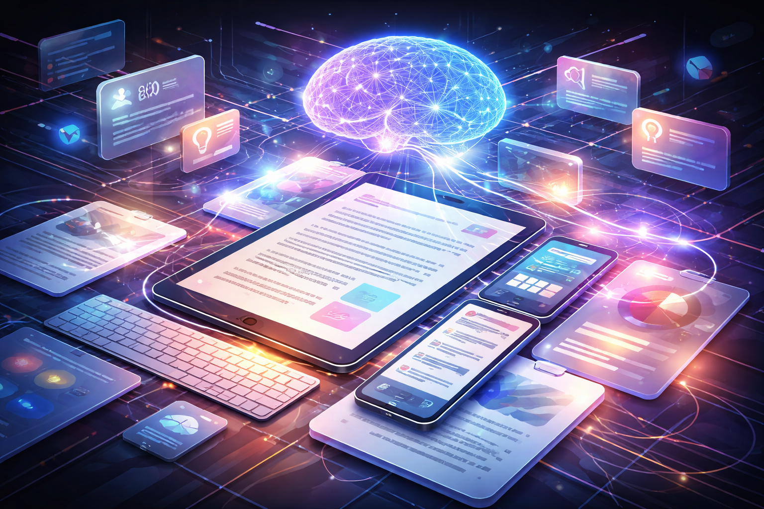 Multimedia setup featuring a laptop and a large monitor in a tech-savvy workspace.