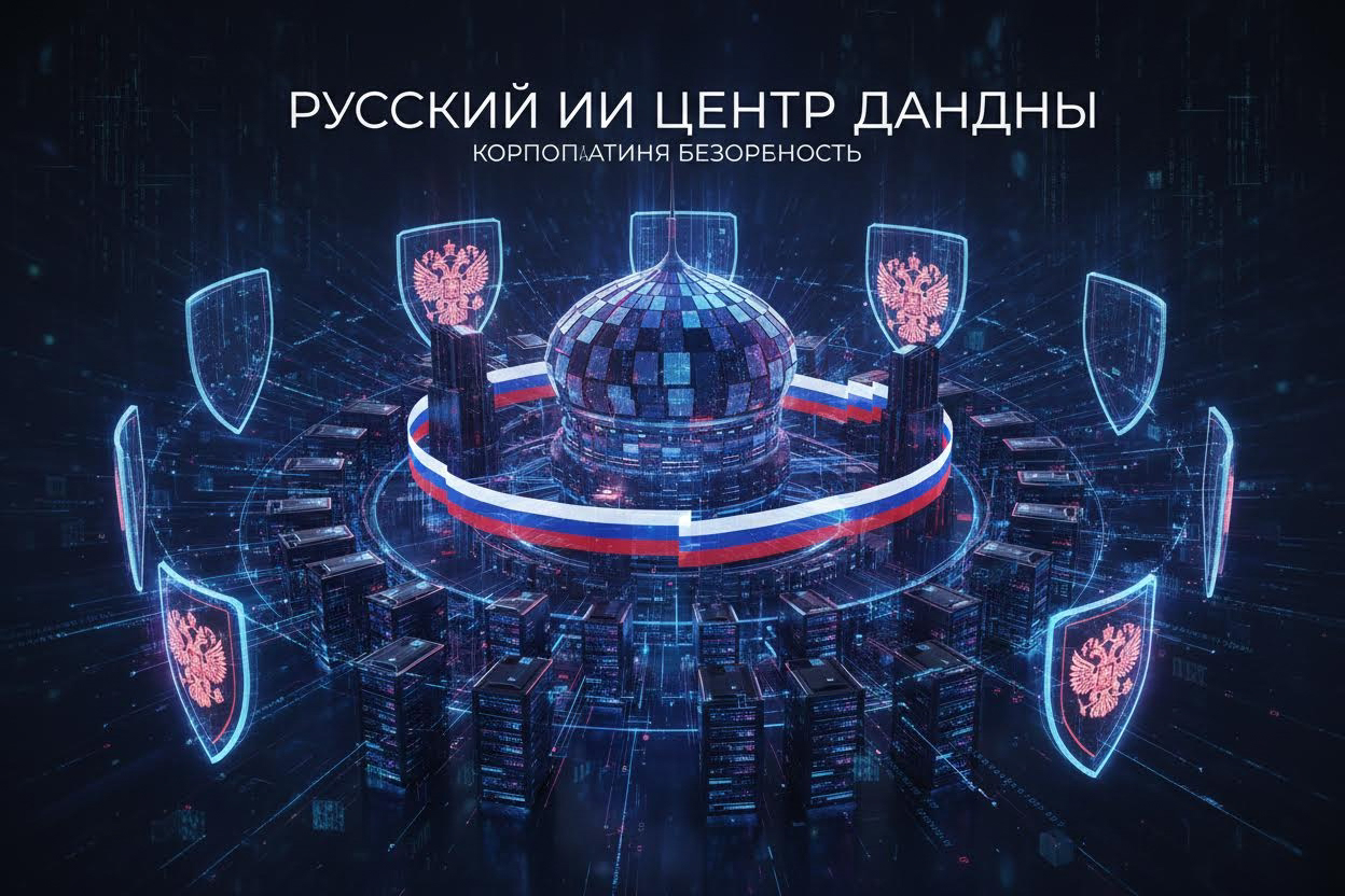 Editorial section illustration for "Архитектура и безопасность: что значит «российский» в контексте бизнеса" in context of "YandexGPT vs GigaChat: какие задачи бизнеса решают российские нейросети". Subject-focused composition, realistic business environment, crisp details, natural contrast, no text, no watermark, no logo, no empty background, 16:9.