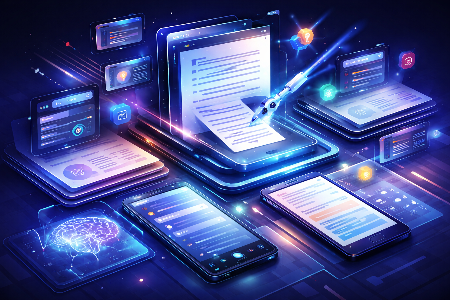 Multimedia setup featuring a laptop and a large monitor in a tech-savvy workspace.