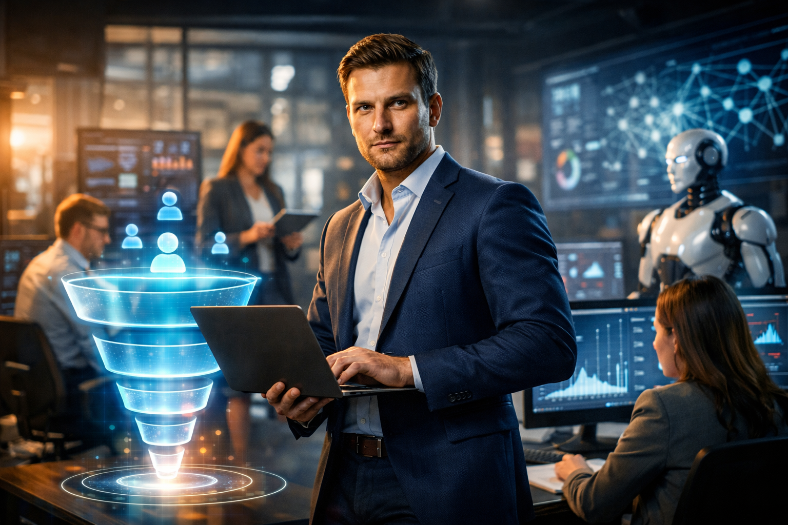 Ключевая иллюстрация: Как построить AI-воронку продаж от 0 до автопилота