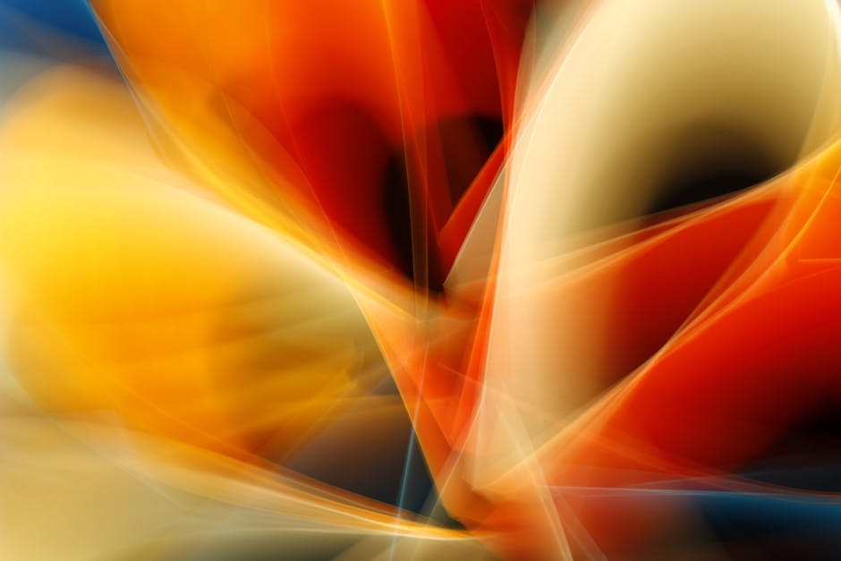 Colorful abstract composition featuring dynamic lines and vivid hues, creating a sense of motion and energy.