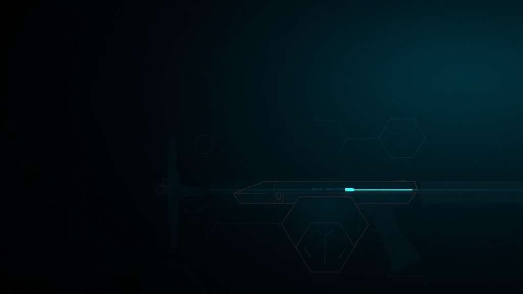 Стратегическое видение и постановка целей, minimalist dark background, tech aesthetic, glowing elements, professional, no text, 16:9.