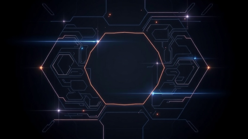 1. Фреймворк 4×4: Основа модели, minimalist dark background, tech aesthetic, glowing elements, professional, no text, 16:9.