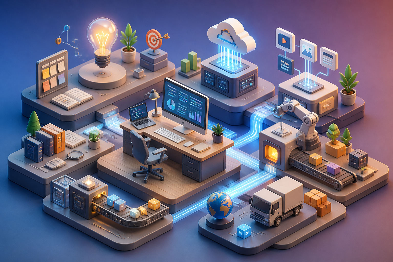 Ключевая иллюстрация: One-person startup: рабочая операционная модель