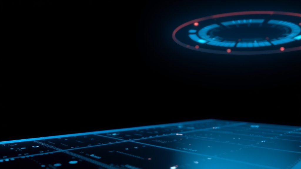 Стеки 2026: от точечных инструментов к агентским сетям, minimalist dark background, tech aesthetic, glowing elements, professional, no text, 16:9.