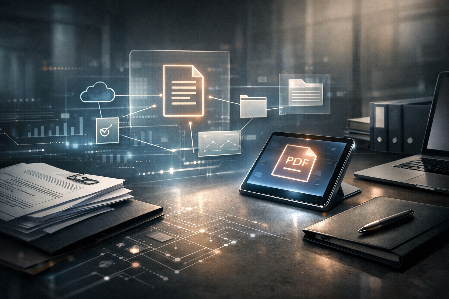 Ключевая иллюстрация: PDF-рутина как скрытый налог: Как выбрать инструменты для документооборота