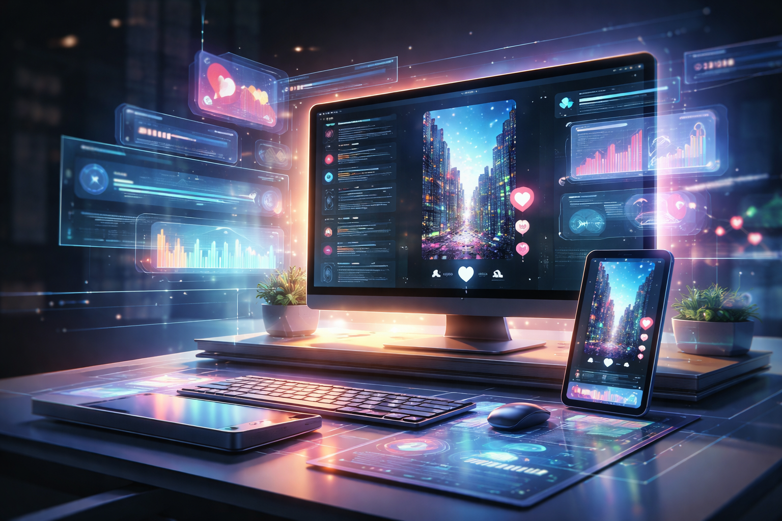 A diverse group of professionals working together on laptops in a modern office meeting room.