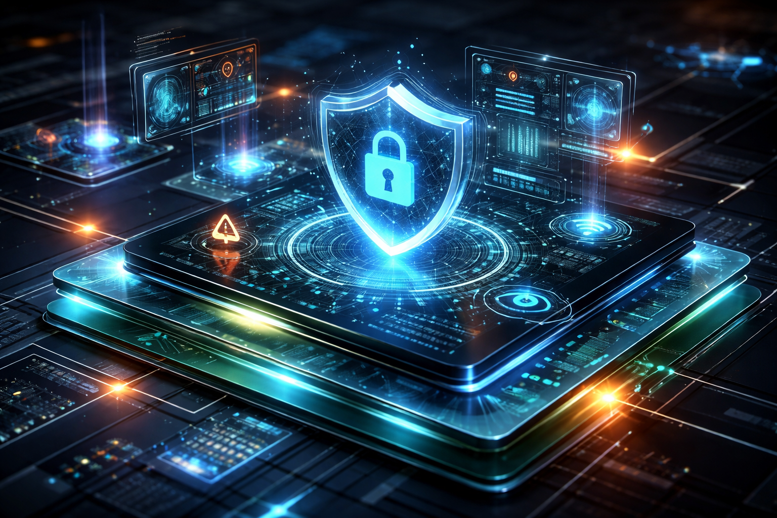 Multimedia setup featuring a laptop and a large monitor in a tech-savvy workspace.